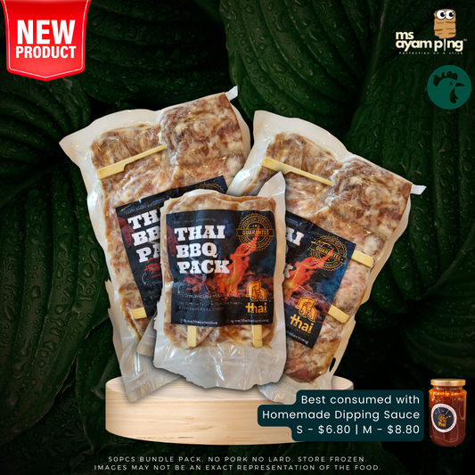 NEW - Marinated Signature Thai Chicken Skewers (50 Pcs Bundle) Frozen Pack